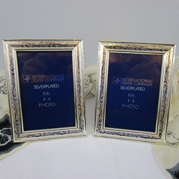International Silver Other - 🥂HP🥂 VTG 2 Embossed Silverplate 3x5 Photo Frames
